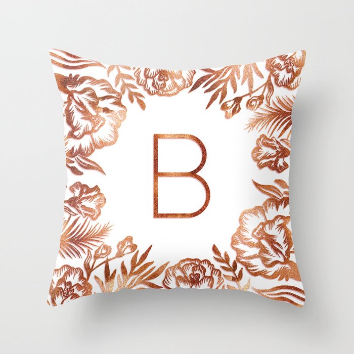 letter throw pillows pillow case letter faux rose gold glitter flowers throw pillow by ekaterinac letter throw pillows pillow case letter faux rose gold glitter flowers throw pillow by ekaterinac
